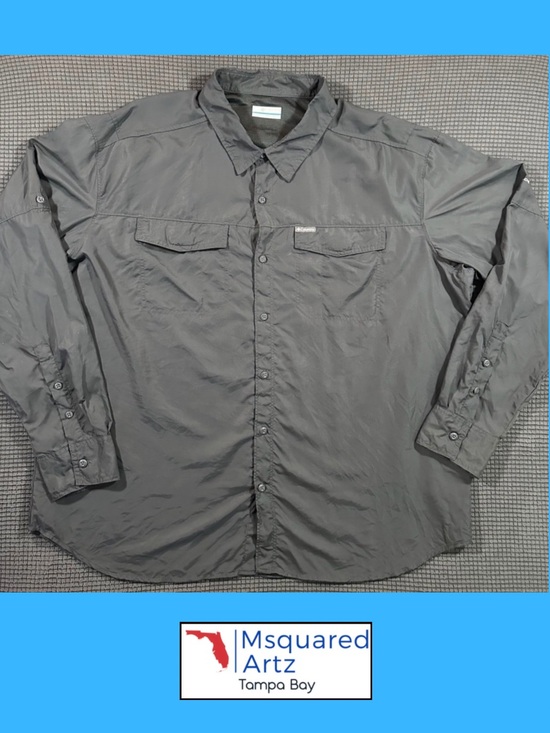 Columbia Other - Columbia Sportswear Fishing Shirt Mens XXL Gray Nylon Vented Long Sleeve Outdoor